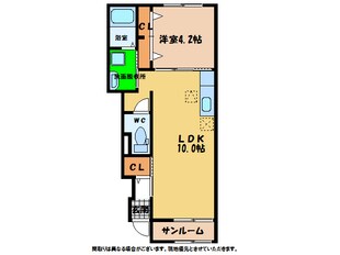 エレガンテカーサの物件間取画像